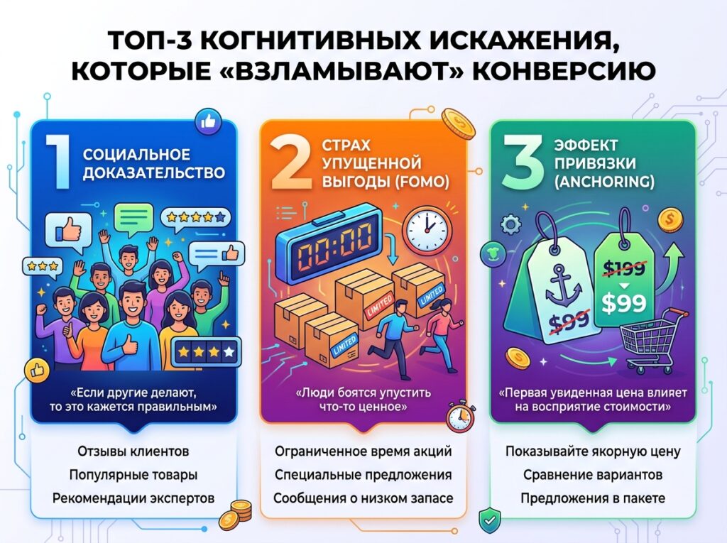 топ 3 когнитивных искажения