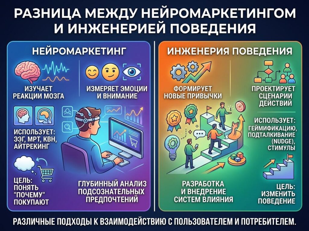 разница между нейромаркетингом и инженерией поведения